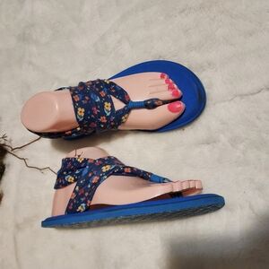 Floral Blue Sandals